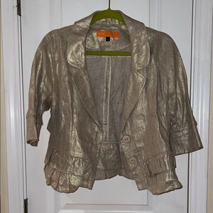 Cynthia Steffe Metallic Gold Blazer